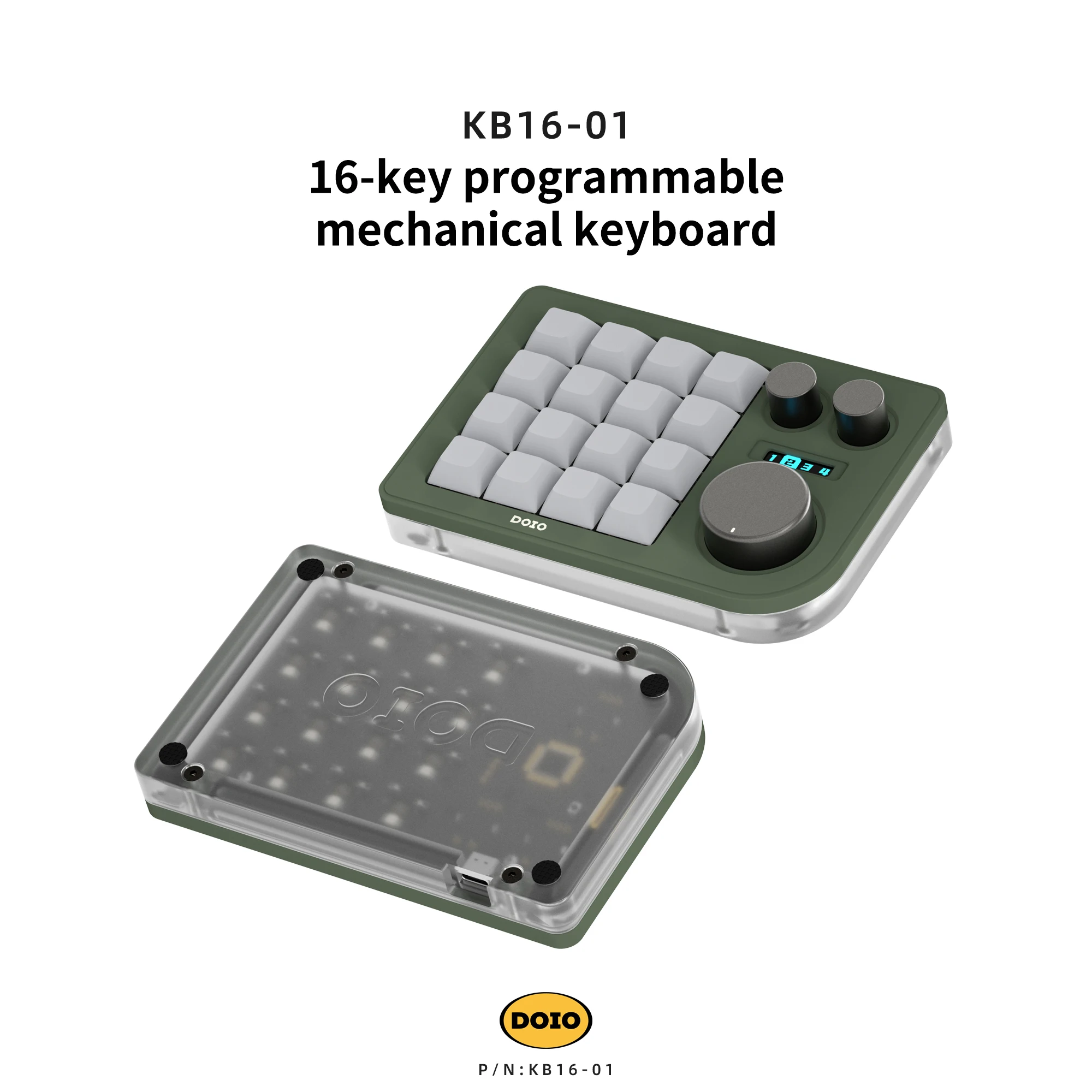 Doio kb16 megalodon Dreifach knopf Makro pad - AliExpress