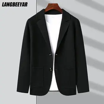 Grado superiore Nuovo Autunno Inverno Marchio di moda Slim Fit Giacca in maglia da uomo Top Cardigan Maglione Cappotti casual Giacca Abbigliamento da uomo 2025 1
