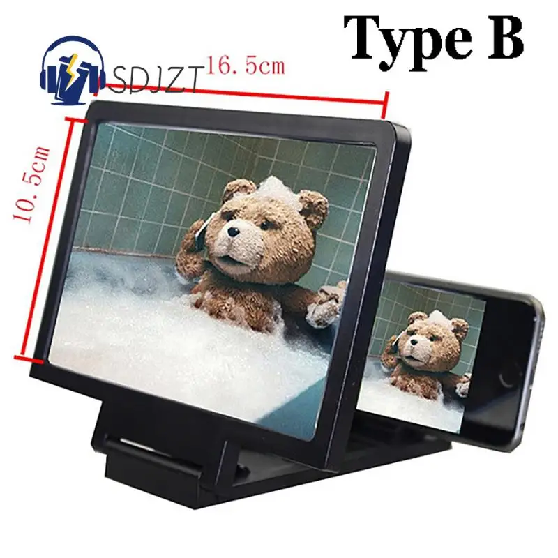 Portable Mobile Phone Screen Magnifier 3D Video Retractable Folding Screen Display Amplifier Expander Folding Phone Holder phone screen amplifier
