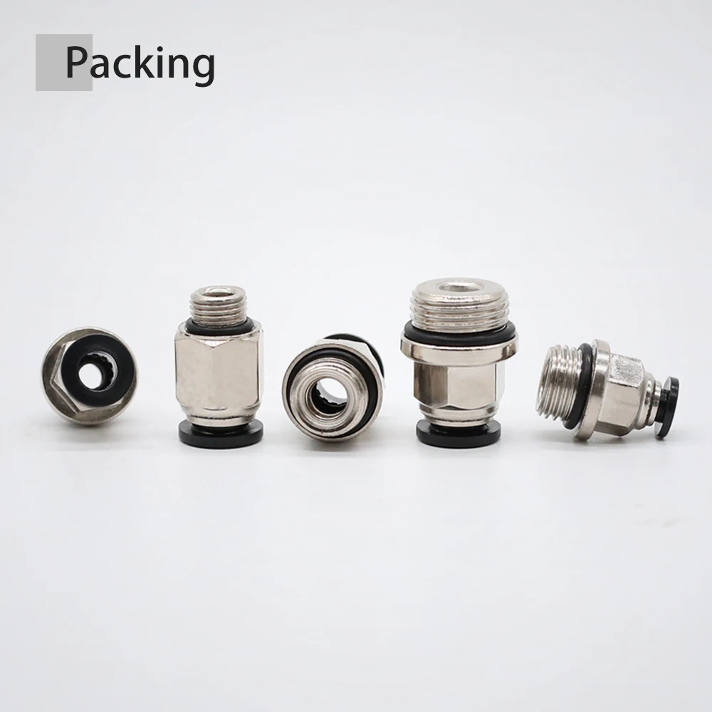 DUO ER Raccordi Pneumatici 1 PZ Push Push in CONNETTORE in 1/8 '' 1/4 '' 3/8 '' 1/2 '' M5 Thread Maschio-4 6 8 8 10 mm Connessione Dritta a Tubo d'Aria ( Colore : PC8 03