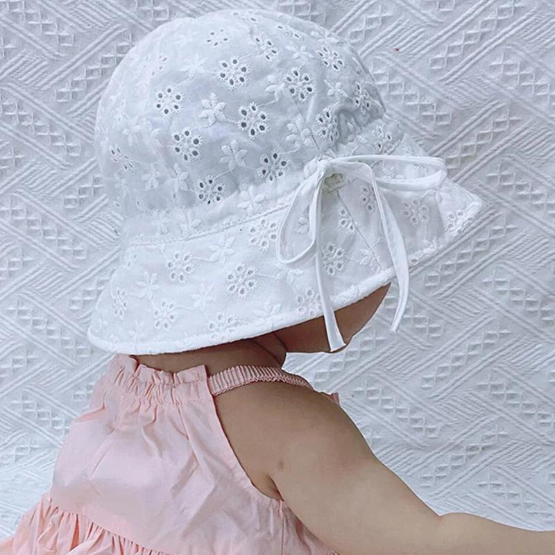 Bucket Baby White Summer Hat Summer Baby Bucket Hat Breathable