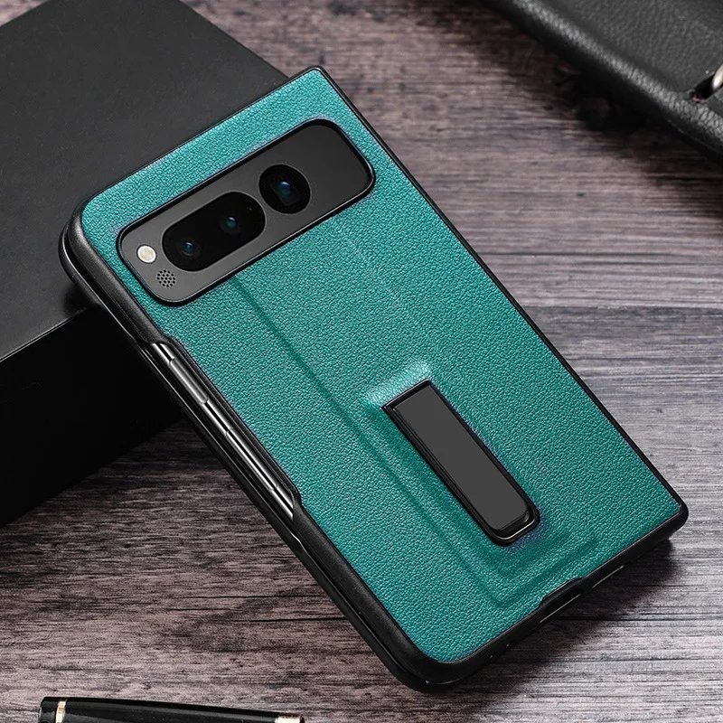 Funda For Google pixel fold stand Holder Leather Phone Case ForGoogle pixel fold Hard Protective Cover Coque