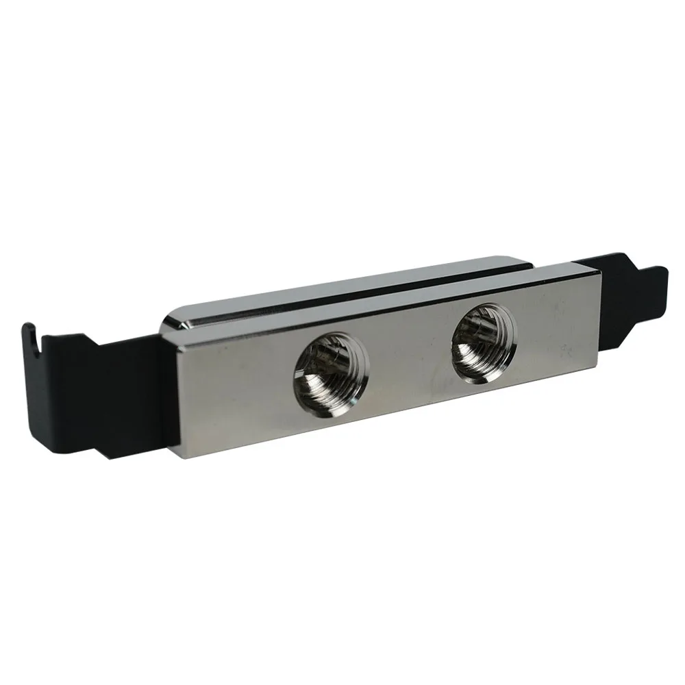 IceManCooler PC Case Nickel Plated PCI Position Bracket Split Water Cooling Transfer Board Cross Connect External Liquid Loop