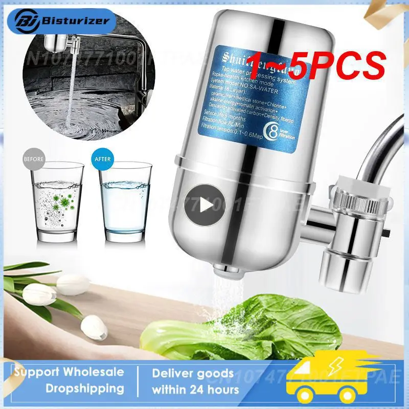 

1~5PCS Kitchen Tap Water Filter Purifier Faucet Washable Ceramic Percolator Water Ceramic Filter Filtro Rust Removal