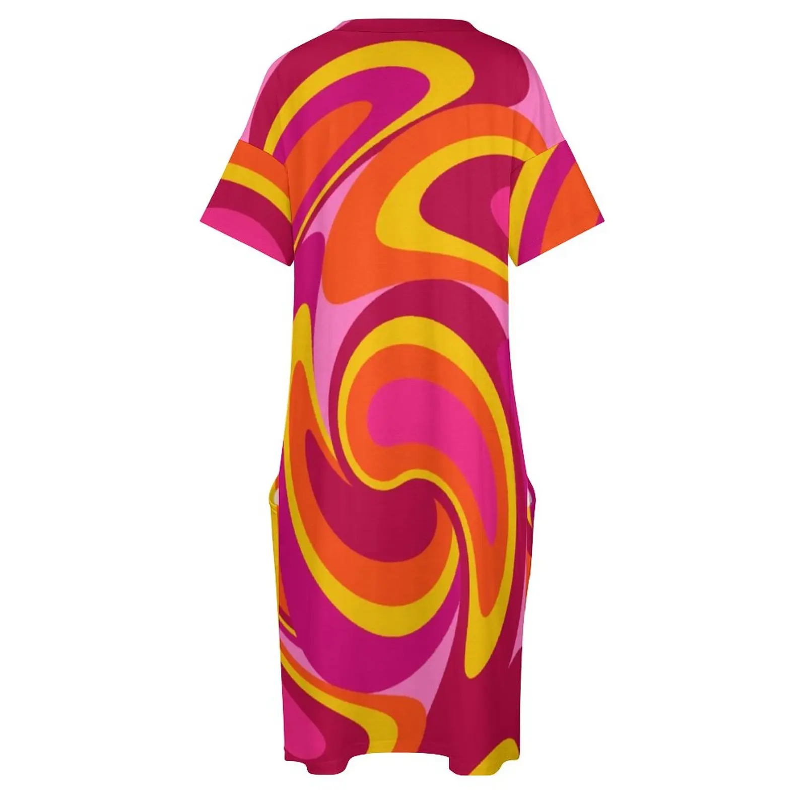 Mid-Century Modern Casual Dress Summer Retro Design Elegant Dresses Women V Neck Graphic Korean Fashion Dress Plus Size 3XL 4XL