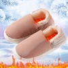 Unisex Rechargeable Foot Warmer with 3 Heating Levels USB Heated Slippers House Shoes Home Cotton Shoes for Winter 3