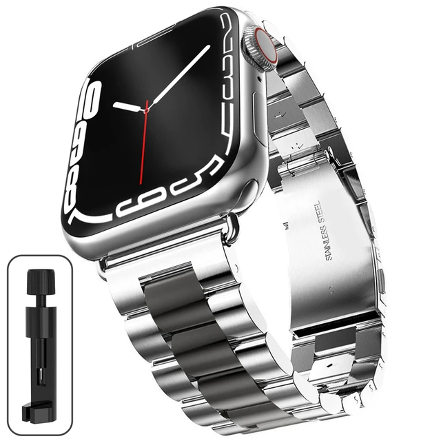 Elegant Titanium Stainless Steel Watch Strap - Premium Color Finish Bracelet