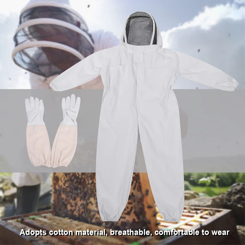 Professional Beekeeping Protective Suit Gloves Beekeeper Protect Equipment Jumpsuit