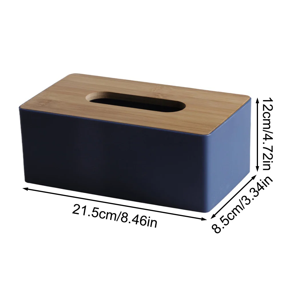 1pc Nordic Wind Solid Wood Lid Plastic Tissue Box Hotel Hotel Tissue Storage Home Desktop Decoration tissue box tissue dispenser napkin holder