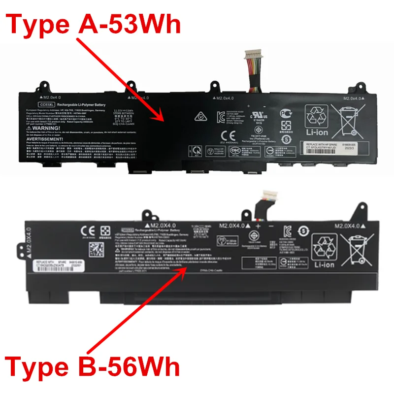 Batterie Per Notebook Per Laptop Cc03Xl Originali A 6 Celle Per Hp Elitebook 830 835 840 845 850 855 G7 G8 Zbook Firefly 14 G7 G8 Hstnn-Db9O