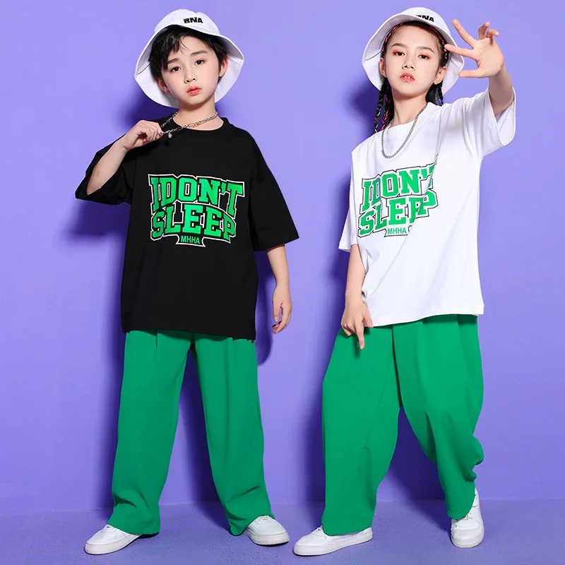 

Kid Kpop Hip Hop Clothing Print Sweatshirt Top Camouflage Streetwear Tactical Cargo Pants for Girls Boys Dance Costume Clothes