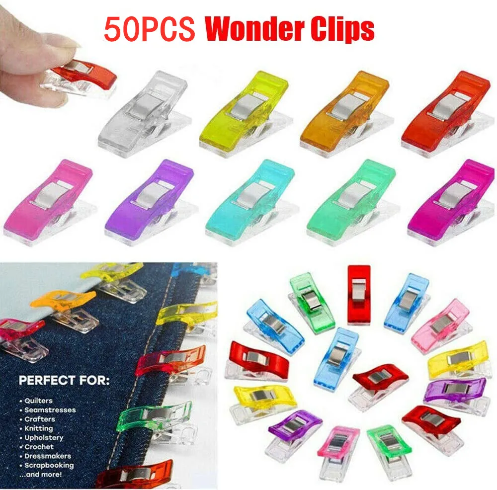 Description Picture 6 of itemSewing Clips 50Pcs/Set Colorful Clips Plastic Multipurpose Garment Clips Clothing Pin Knitting Safety Binding Paper Sewing Tool