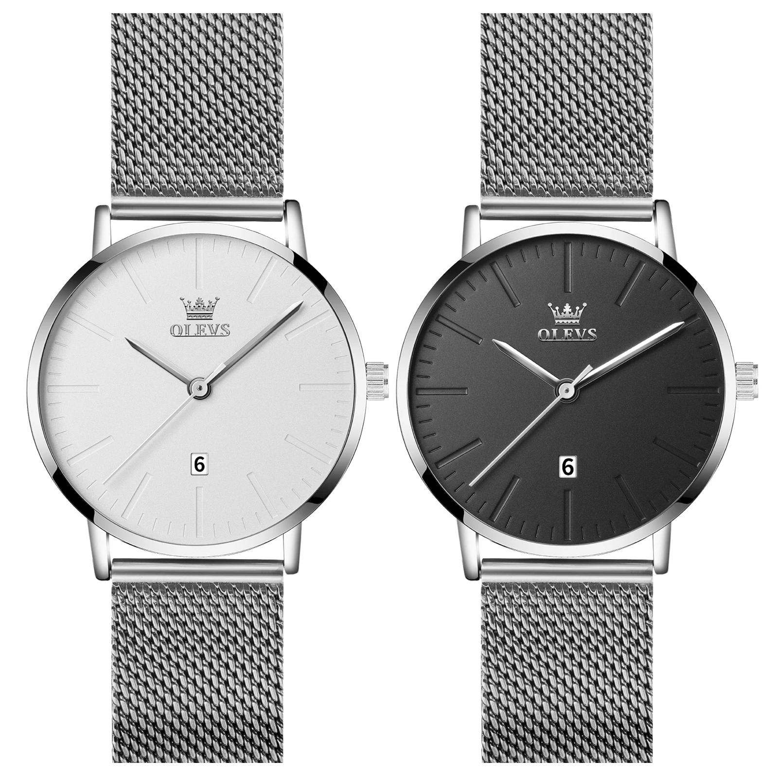 ساعة OLEVS كوارتز رفيعة للغاية للرجال ، ساعة يد ري...