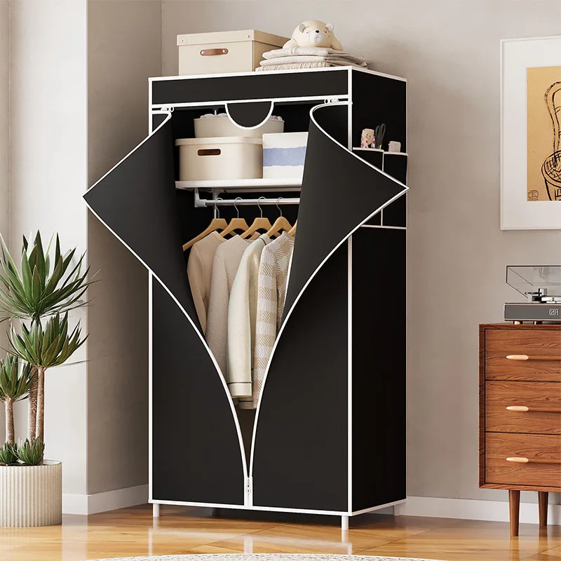 خزانة ملابس صغيرة بسيطة مقاومة للغبار، قماش غير من...