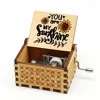 You Are My Sunshine Music Box, Color Printing Wooden Hand Crank Musical Box, Birthday Gift for Girlfriend, Children's Day Gift 3