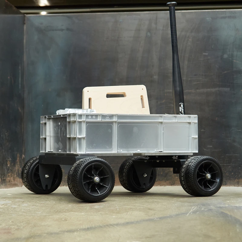 

Beach camping trailer outdoor camp cart Outdoor wheel storage box camping cart