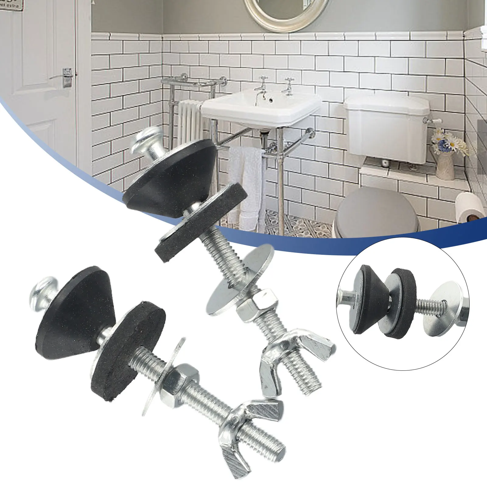 Toilet Tank To Toilet Pan Fixing Accessories Sealing Kit Tight Connection Bolt Lid Seat Fixing Bolt Channel