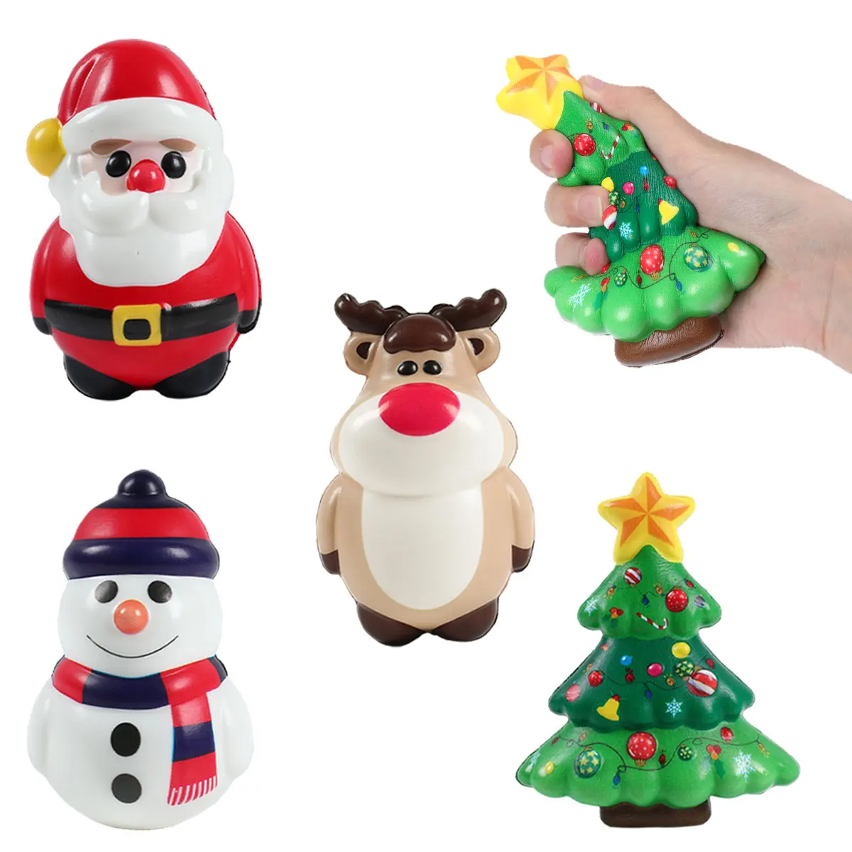 Christmas Knead Decompression Toys Santa Claus Elk Snowman Merry Christmas Decor For Home 2023 Xmas Party Gifts Navidad New Year