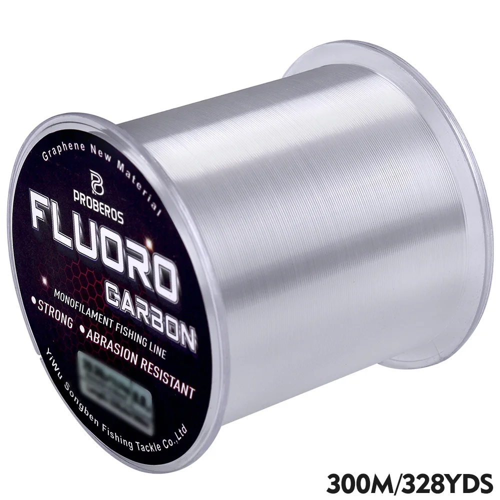 Ligne fluorocarbone 100-500M haute résistance à l'abrasion anti-frisottis pour pêche précise
