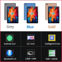 BDF U320 Android Tablet 10.1 Inch 8GB+256GB Octa Core 3G 4G Lte Sim Card Android 12 Tablet Pc 8000mAh Battery 12W Fast Charging 2