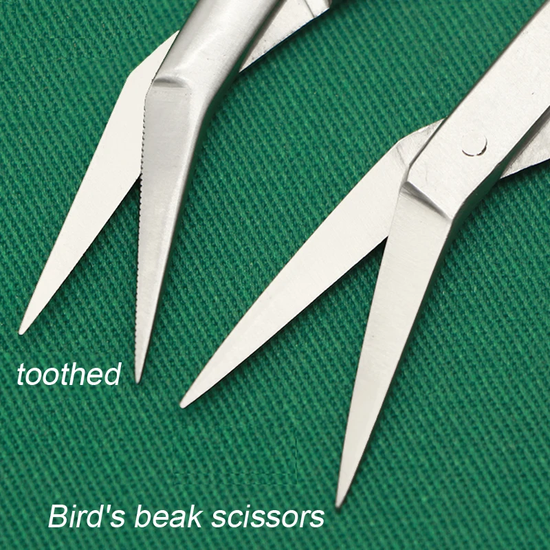 Bird's beak nose septum scissors oblique mouth 45° nose device frog mouth scissors 1pcs 4