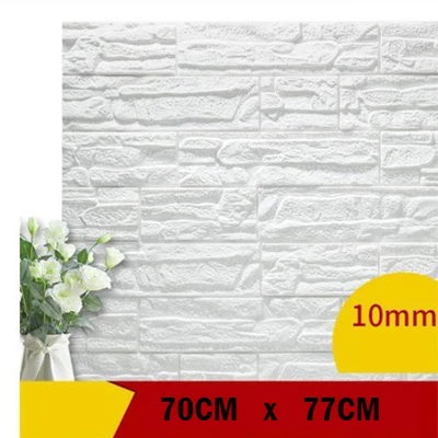 Thickened 3D Children's Room Waterproof Self-adhesive Wallpaper Living Room 3D Masonry Wall Panels Bedroom Home Decoration 2024