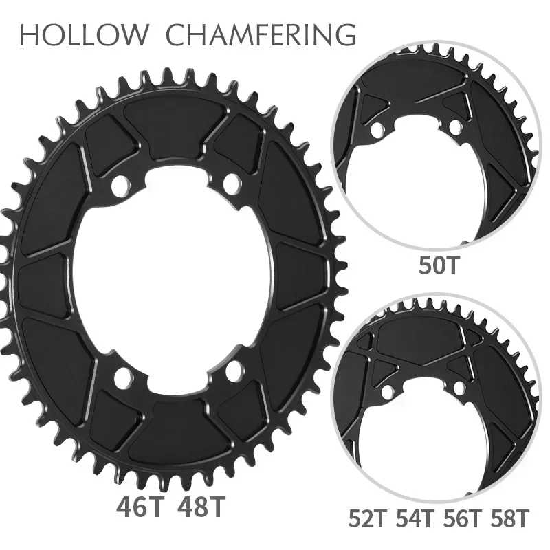 Road Bike Chainring PASS QUEST Chainring 110 BCD Round for Shimano 105 R7000 R8000 R9100 36 40T 44T 46T 48T 50T 52T 54 56 58T Bike Chainwheel 110bcd