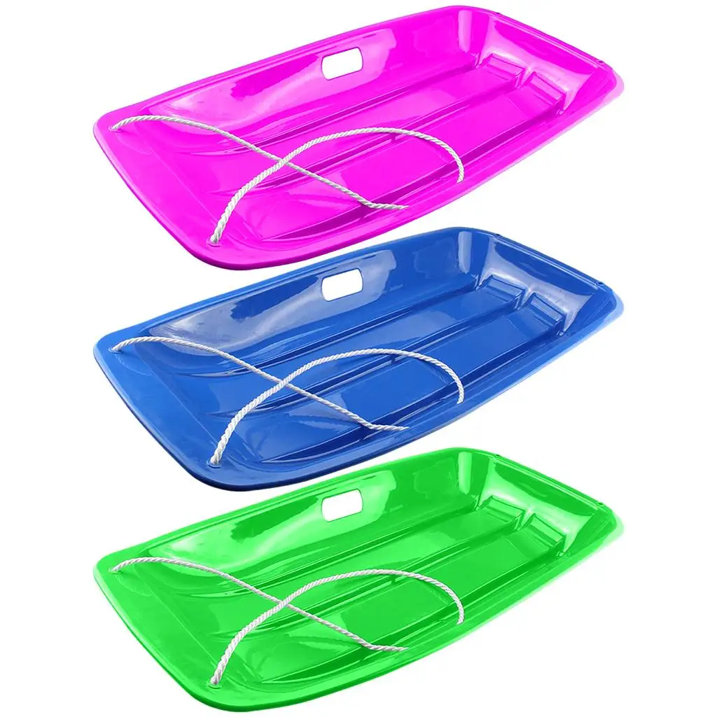 Durable Snow Sled Large for Kids Adults Sledge Luge Boat Ski Pad Sleigh