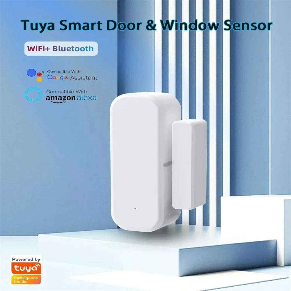 Tuya WiFi Door Sensor  Smart Home Window Sensor Wireless Door Detector Smart Life APP Remote Control for Alexa Google Home