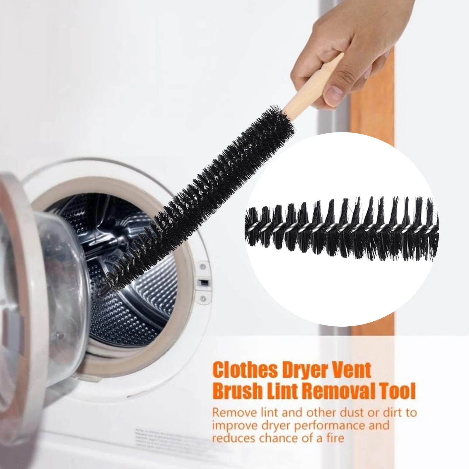 Dryer Vent Cleaner Kit Safe And Durable Vacuum Hose Attachment Flexible