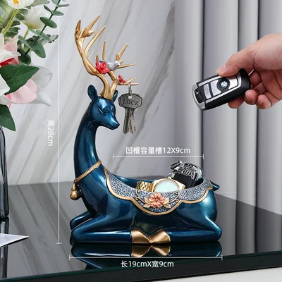 

Key Mobile Phone Earring Necklace Watch Home Deer Storage Decoration, Coffee Table Dressing Table TV Cabinet Creative Decoration