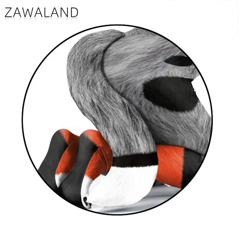 Zawaland Adult Furry Petsuit Animal 3D Print Zentai Bodysuit Fancy Carnival Cosplay Costume Festival Party Catsuit Disguise Wear