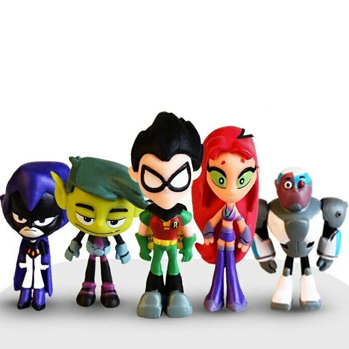 Teen Titans Go Deluxe Six Pack 6 Mini Figure set. New. Free Ship