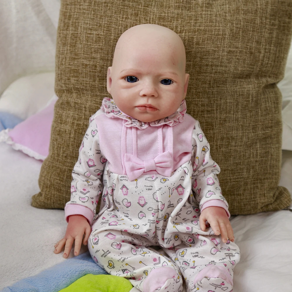 

COSDOLL 18 Inches Reborn Baby Girl Realistic Reborn Doll Handmade 100% Whole Body Soft Silicone Bebe Dolls 3kg Holiday Present