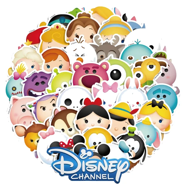 50Pcs Kids Disney Stickers Pack Cartoon Movie Decal Stickers Cute Cartoon  Characters Tsum Stickers for Kids Girls Teens Adults Waterproof Vinyl