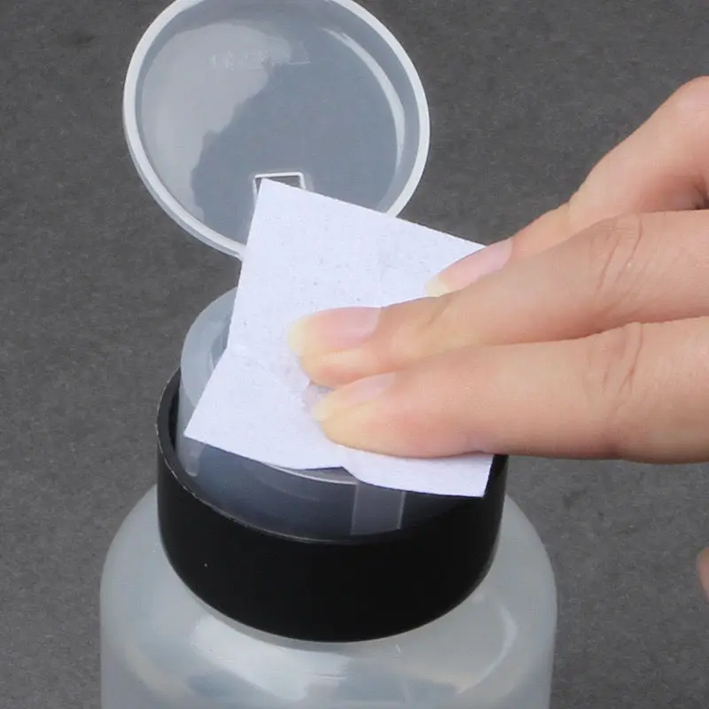 200ml Empty Pump Dispenser Refillable Polish Cleanser Remover Bottle UV Gel Nail Art Clean Liquid Acetone Bottle Nail Polish Remover Nail Gel Remover Refillable Press Pump Bottle