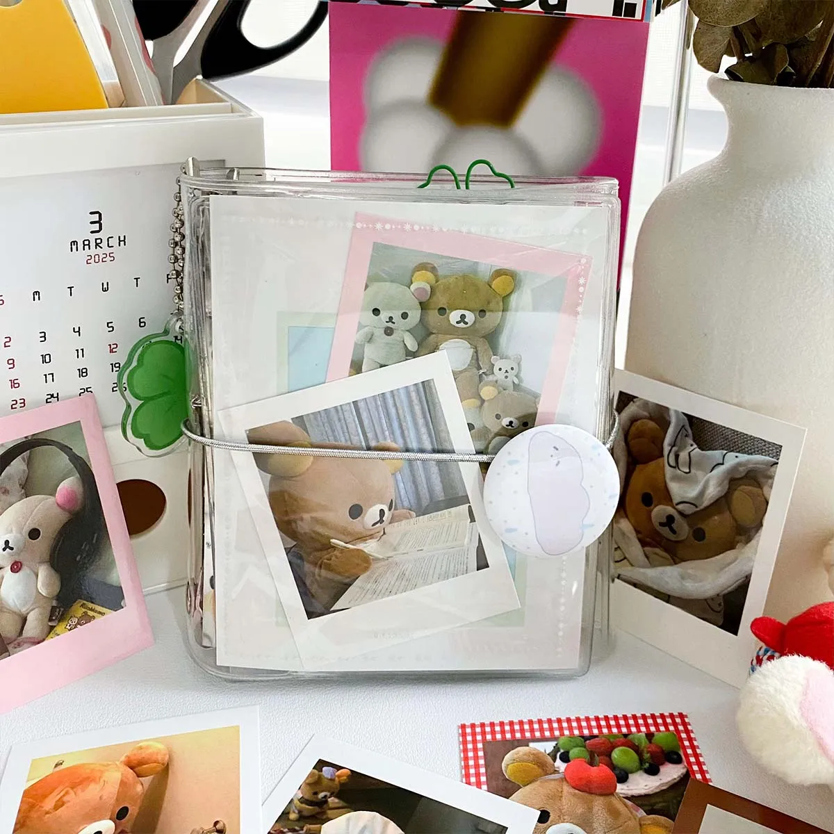 Cute Bear Polaroid DIY Scrapbook Decor Memo Pads Vintage Kawaii Plush Photo Cards