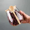 Large Capacity Transparent Glass Miscellaneous Grain Snack Storage Sealed Jar With Spoon Lid Tea Jar Storage Jar 4