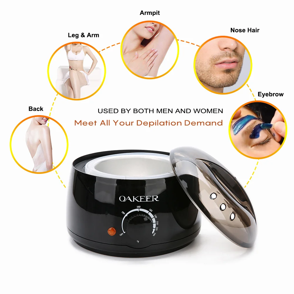 500ml Wax Heater Professional Hair Removal Paraffin Machine Warmer Waxing Kit Spa Depilatoria Wax Pot Salon for Hand Feet Home