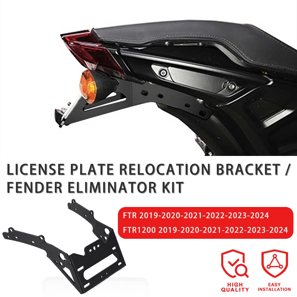 

Fit For Indian FTR 1200 FTR1200 Motorcycle License Plate Holder Bracket Rear Tail Tidy Fender Eliminator Kit 2019-2022 2023 2024