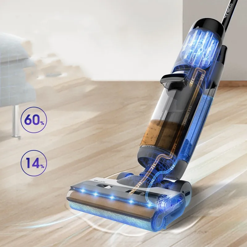  Tineco Floor ONE S5 Smart Cordless Wet Dry Vacuum Cleaner and  Mop for Hard Floors, Digital Display, Long Run Time, Great for Sticky  Messes and Pet Hair, Space-Saving Design, Blue 