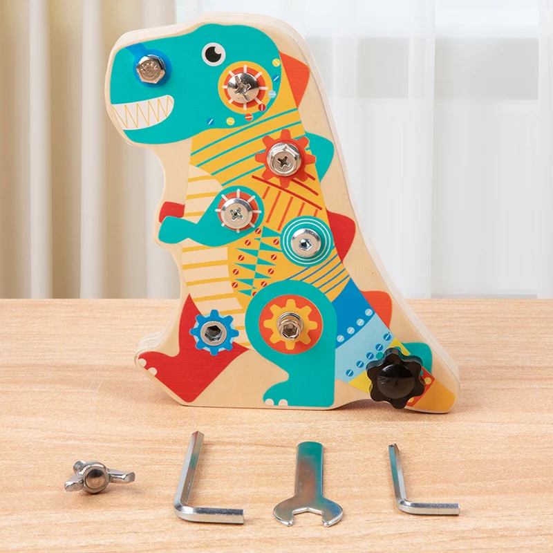 Montessori Daily Life Teaching Aid Screw Twisting Workbench Hand Eye Coordination Classification Matching Toy