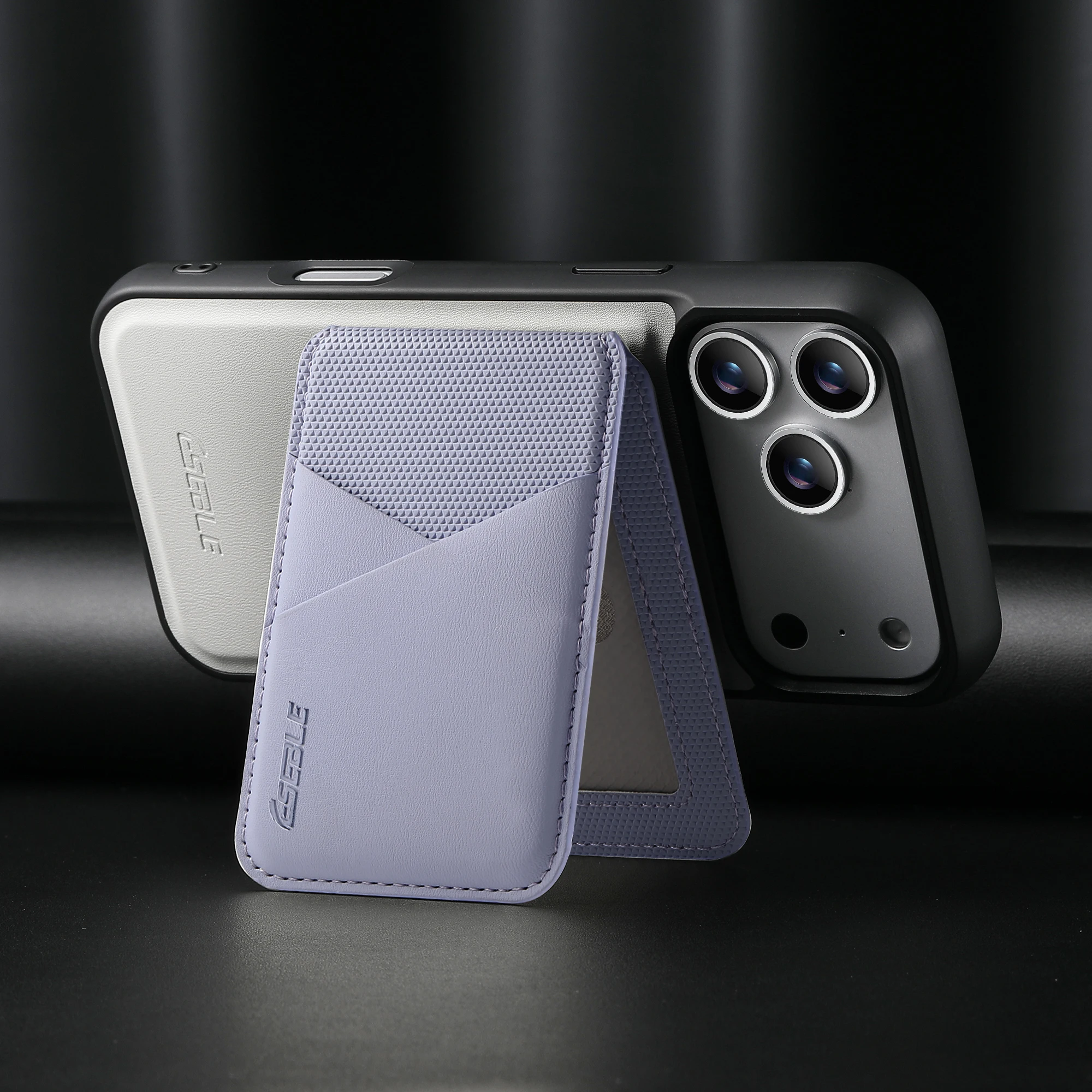 Elegant 2-in-1 Detachable Magnetic Leather Wallet Phone Case with Color-Blocked Card Pocket