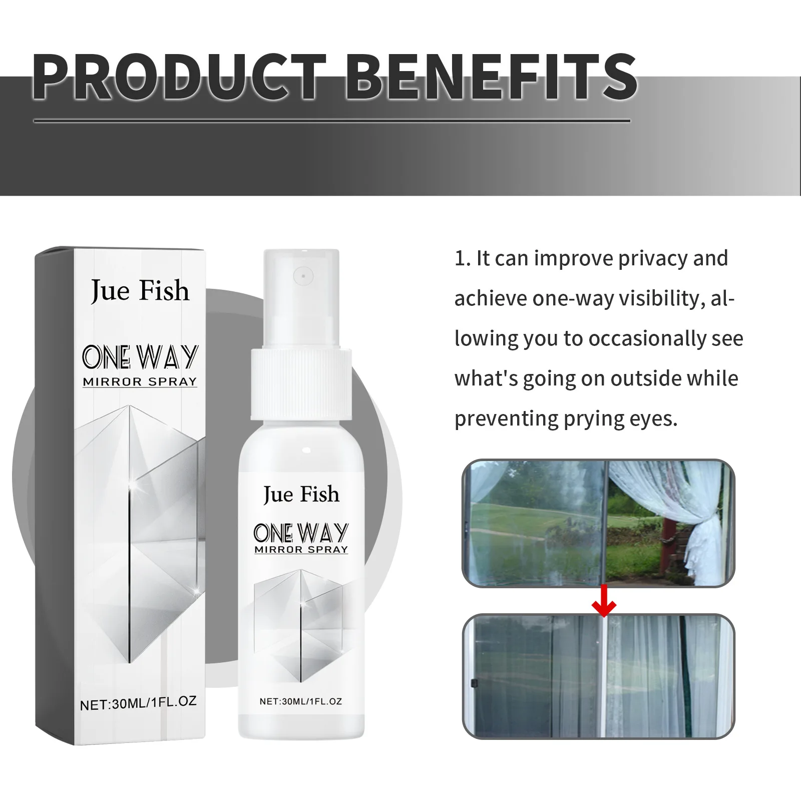 Bathroom Cleaning Spray Room Glass Oil Dirts Remover Car Window Decotamination Window Anti Fog Agent Glass Descaling Solution