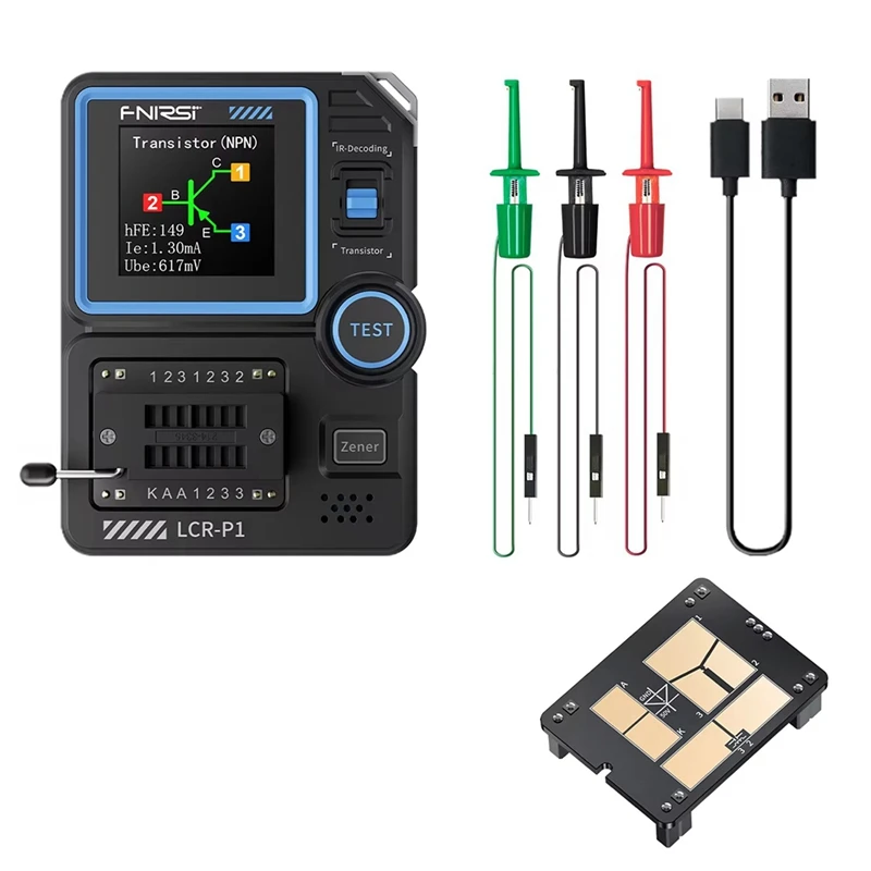 M11K-FNIRSI LCR-P1 Transistor Tester Multimeter Triode ESR NPN PNP MOSFET SMD Capacitance Resistance Multifunction Tester transistor tester resistance tester