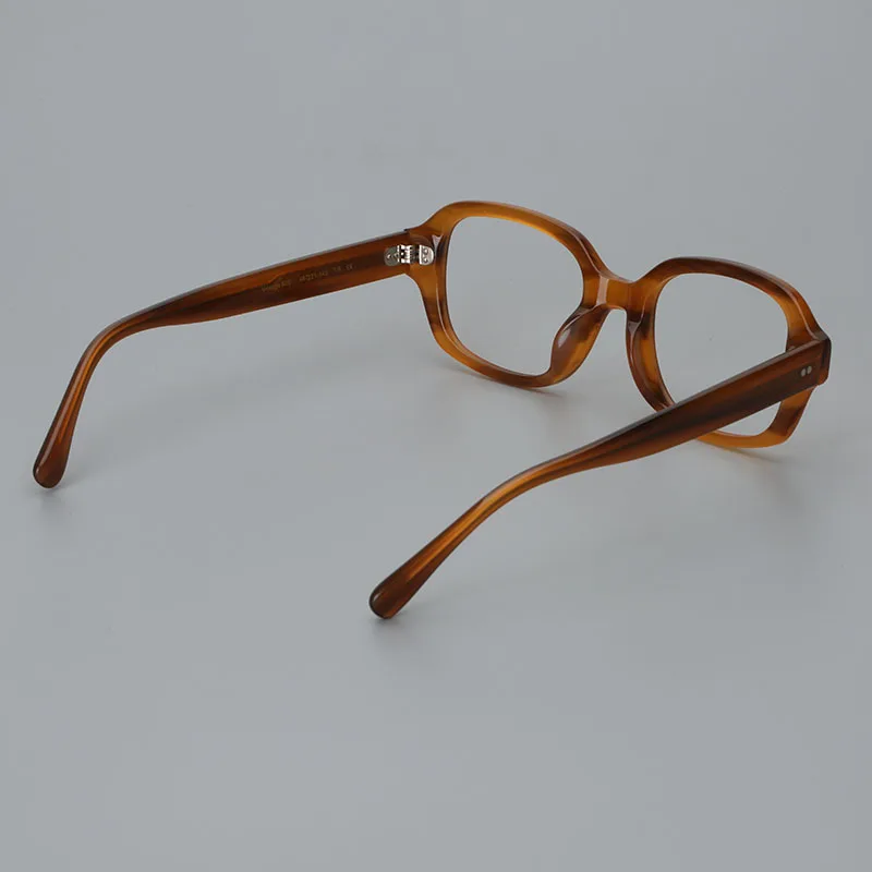 Hewei Unisex Full Rim Rectangle Acetate Eyeglasses 0026 Image 7