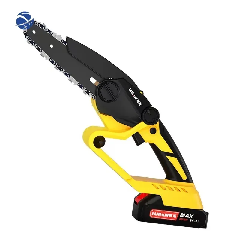 YYHC-Small household brushless electric chain saw portable pruning logging lithium chainsaw high-power single-hand high branch