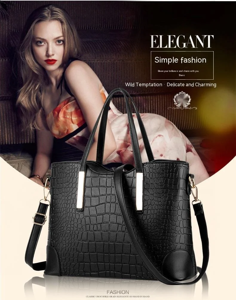 2023 Neue heiß verkaufte Mutter-Kind-Tasche, zweiteiliges Steinmuster, modische, trendige Umhängetasche mit großer Kapazität für Damen mit einer Schulter_voghion.com