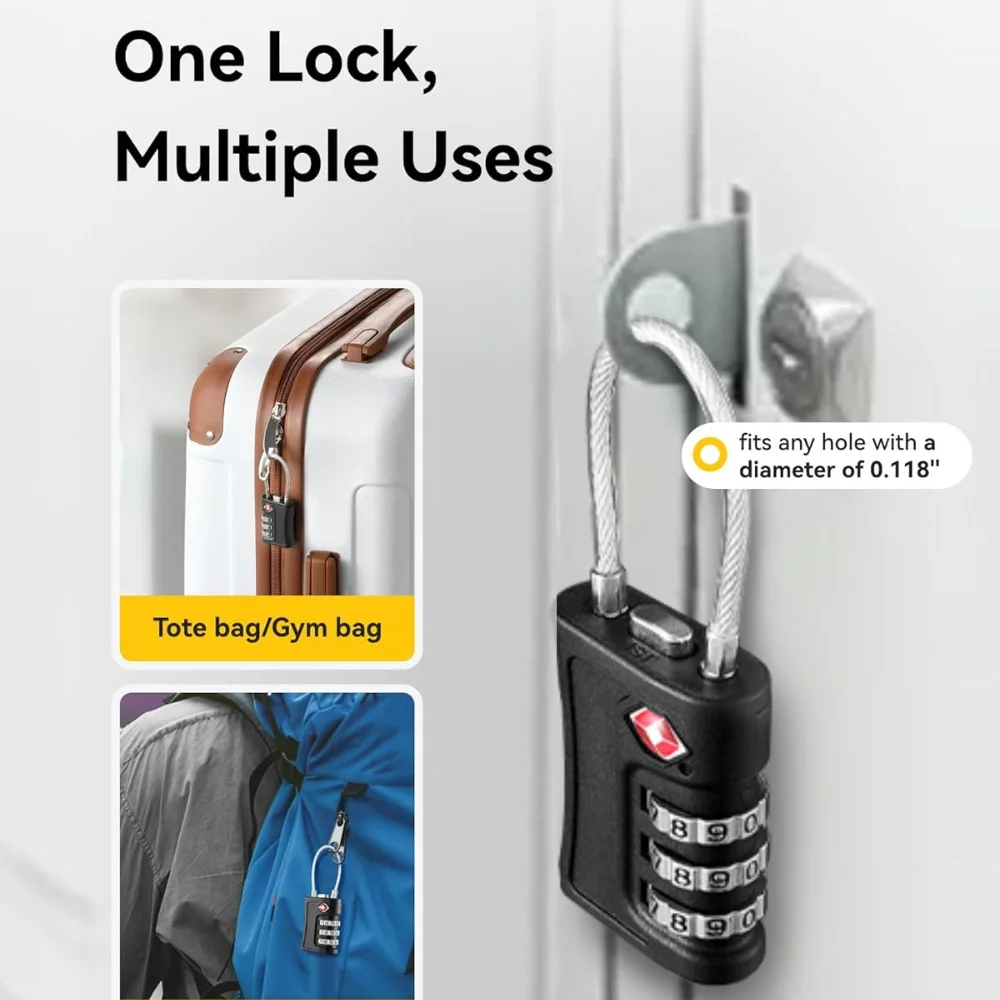 TSA 3-Digit Luggage Locks 2