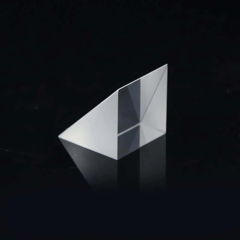 Enhanced Optical K9 Glass Right-Angle Prism with 45-Degree Internal Reflection Coating and Blackened Finish